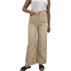 NWT Free People x Sandrine Rose Wide Leg Jeans Sunflower Tan Beige Cream Qty
